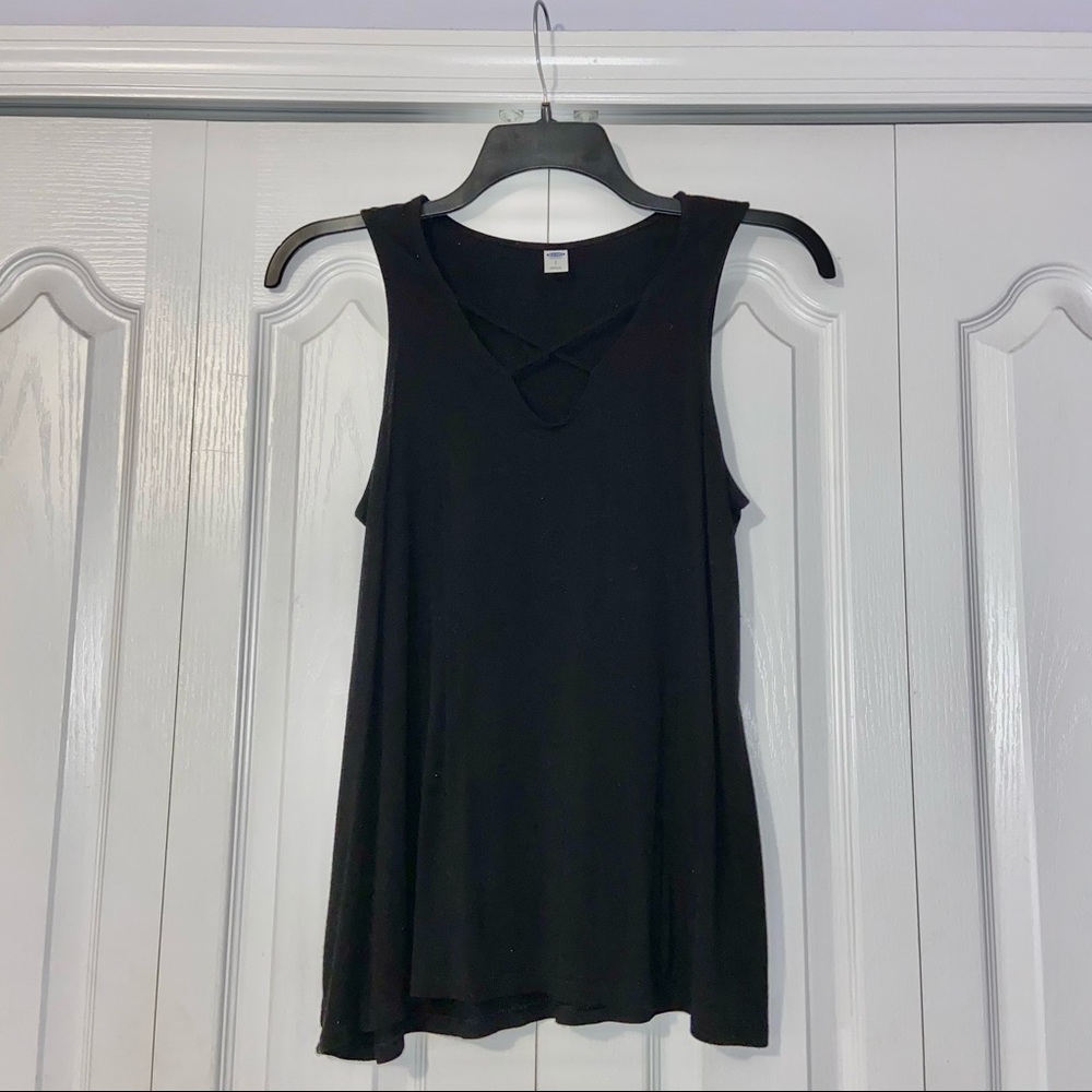 Old Navy Black Criss Cross Tank Top (size S)
